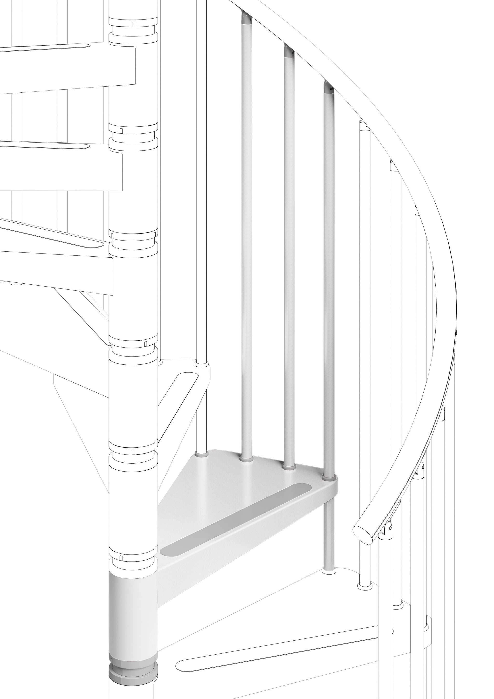 Gamia Metal additional step (with structure and railing)