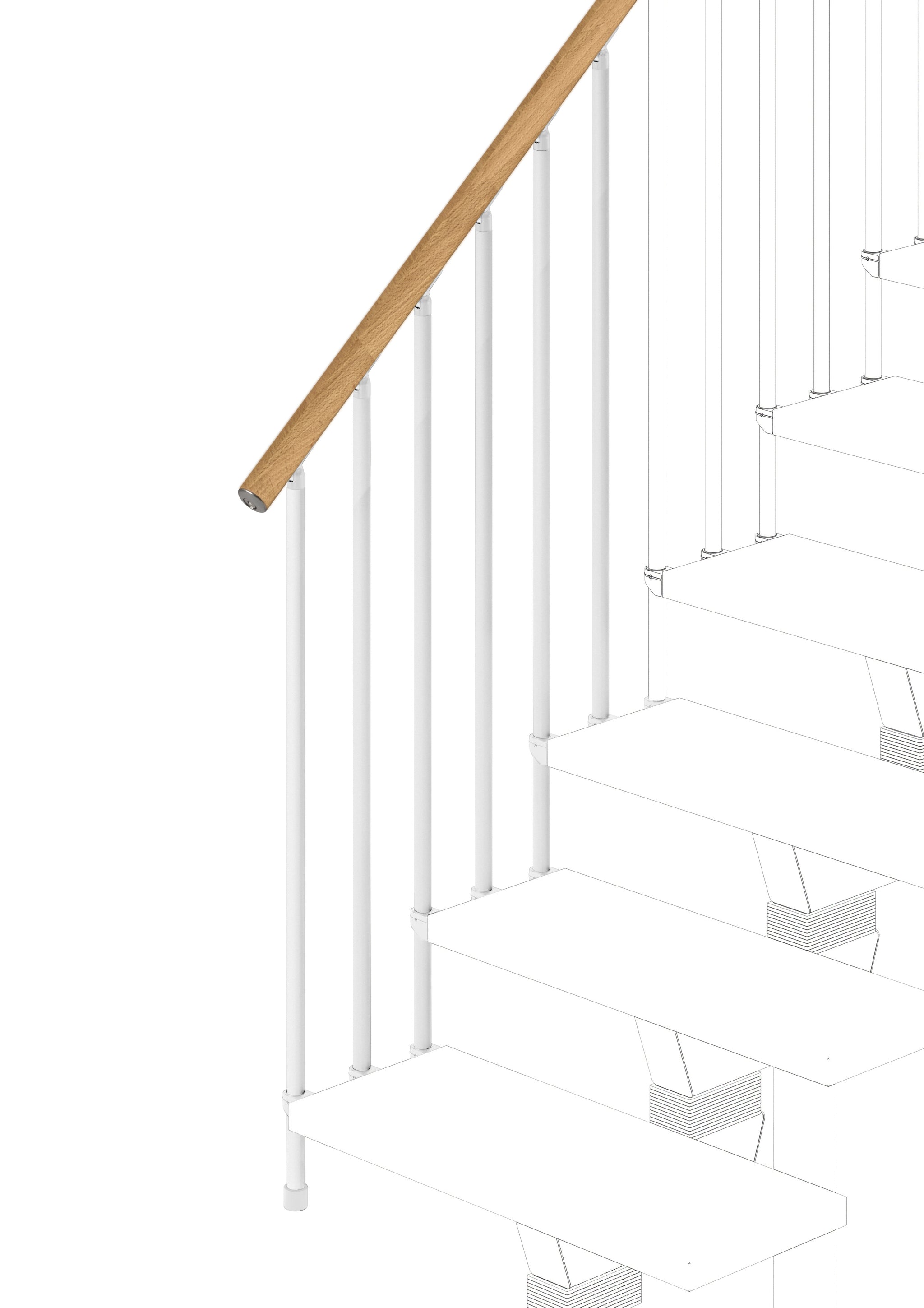 Railing for 3 steps Knock (external side) - Natural 12
