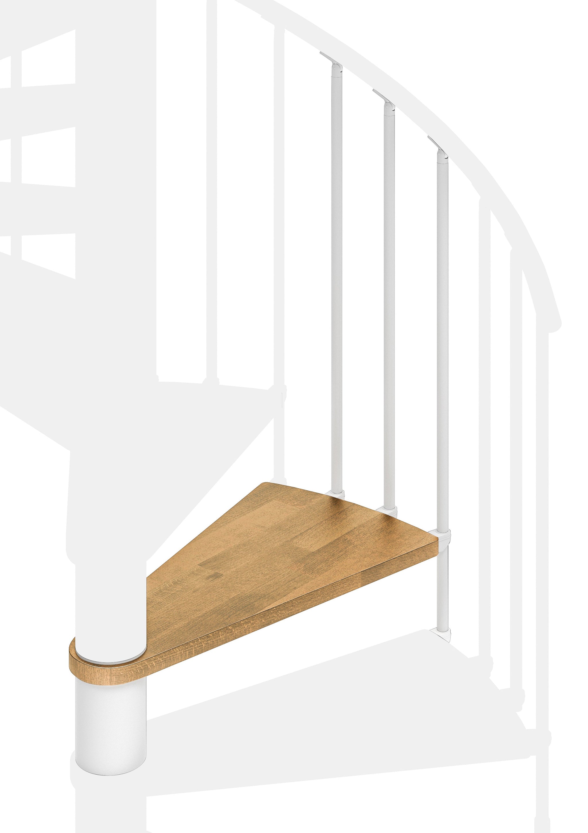 Phola additional step (with structure and railing) - Natural 12