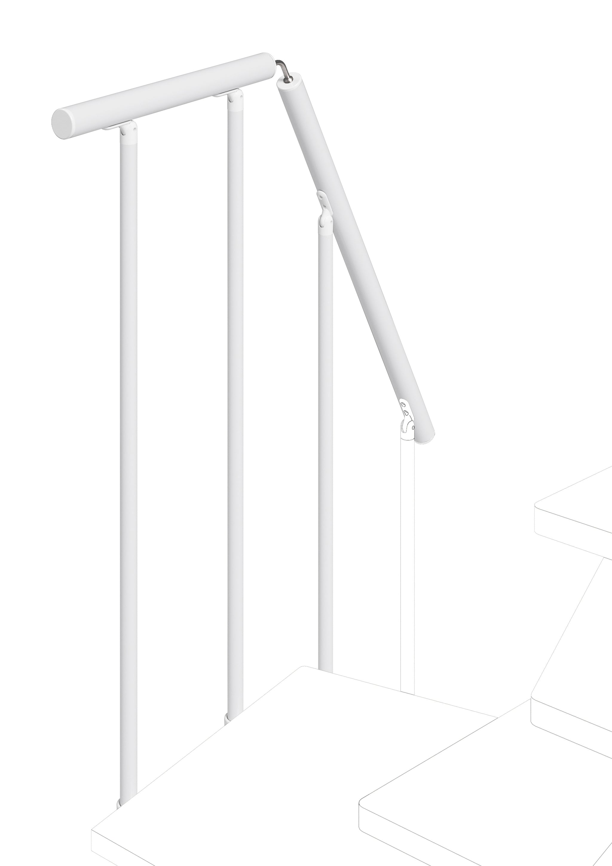Railing for intermediate landing Small (external side)