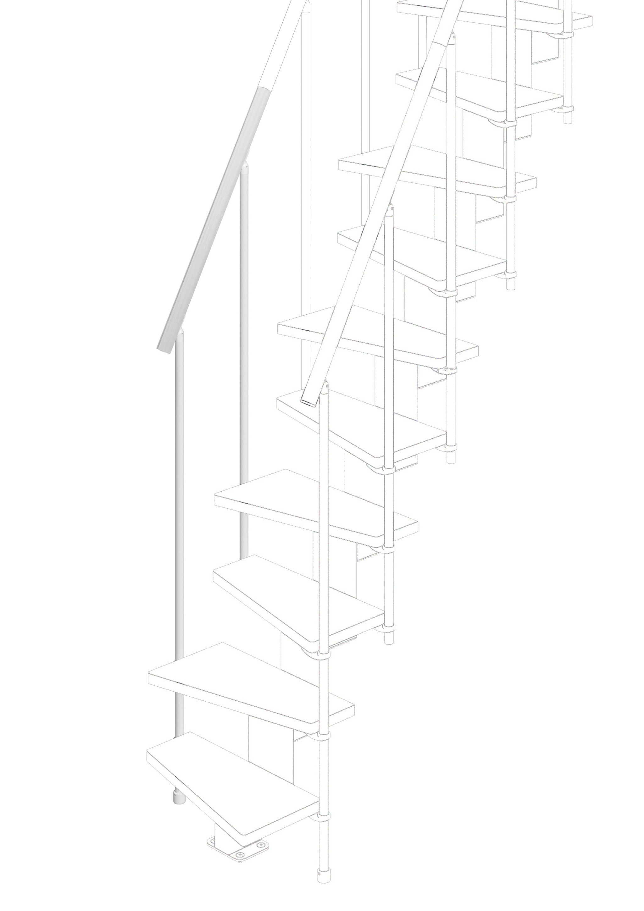 Railing for 3 steps Small (external side)