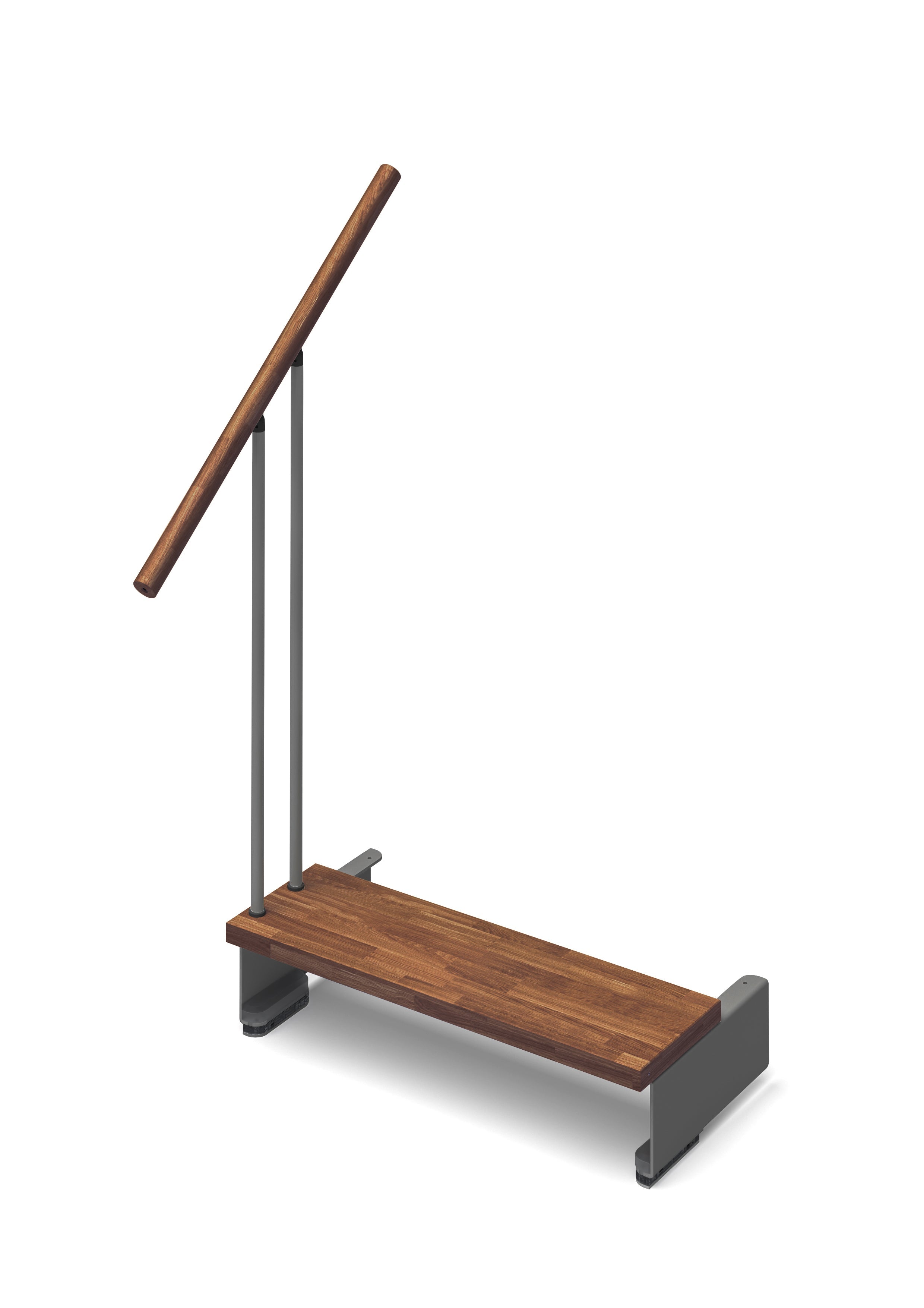 Additional step Adapta 74cm (with structure and railing) - Walnut 25