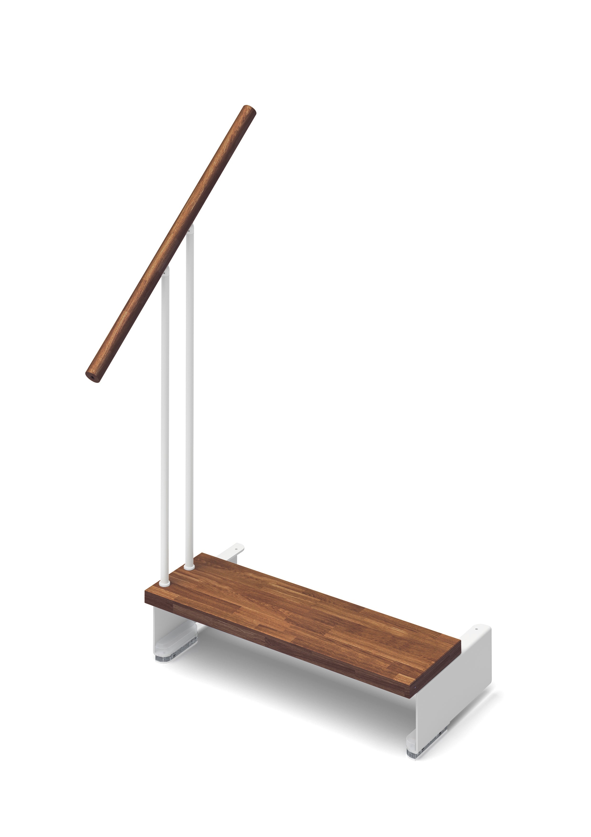Aditional Steps Additional step Composity 74cm (with structure and railing) - Walnut 2 ...