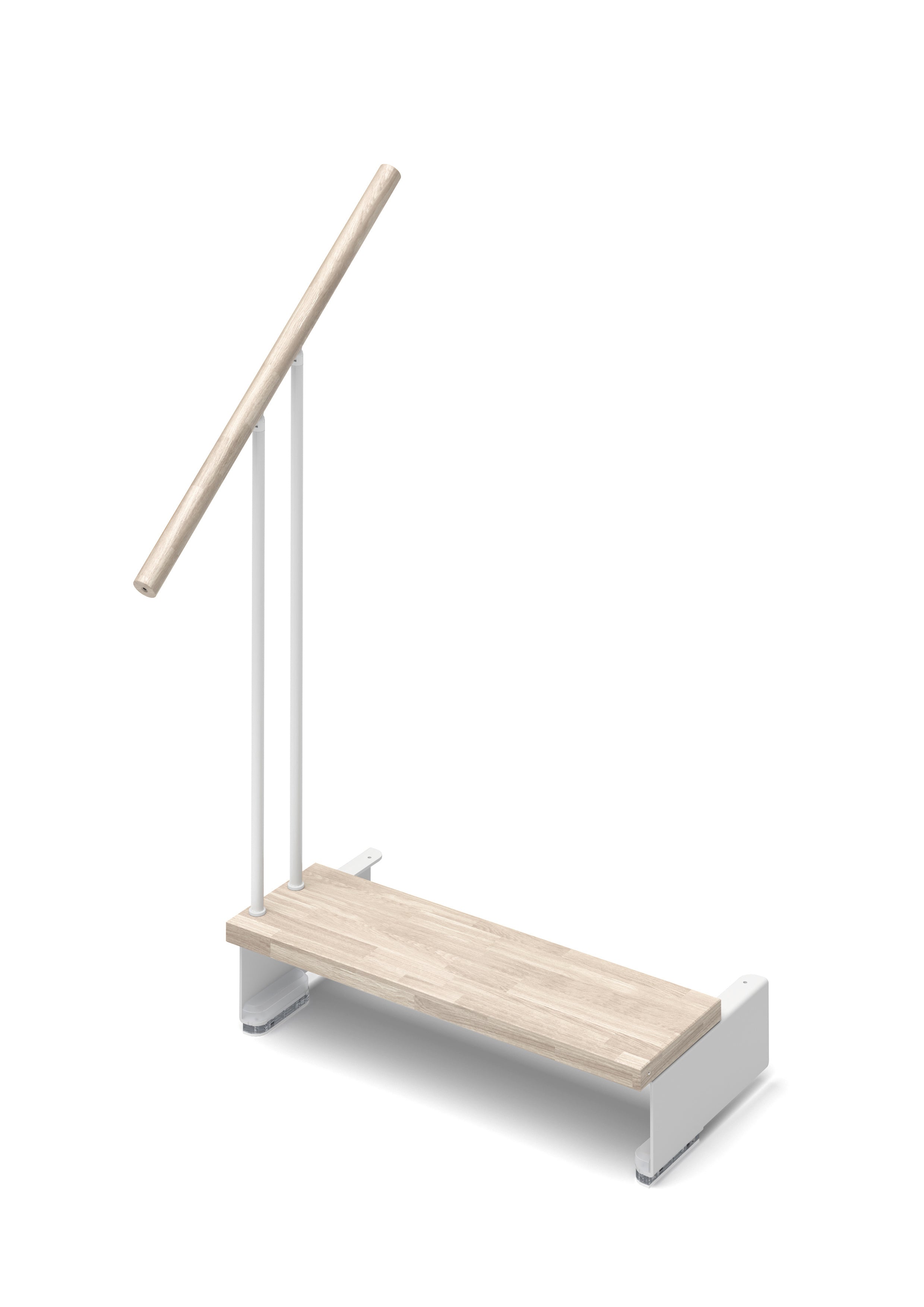 Additional step Adapta 84cm (with structure and railing) - Whitened 84