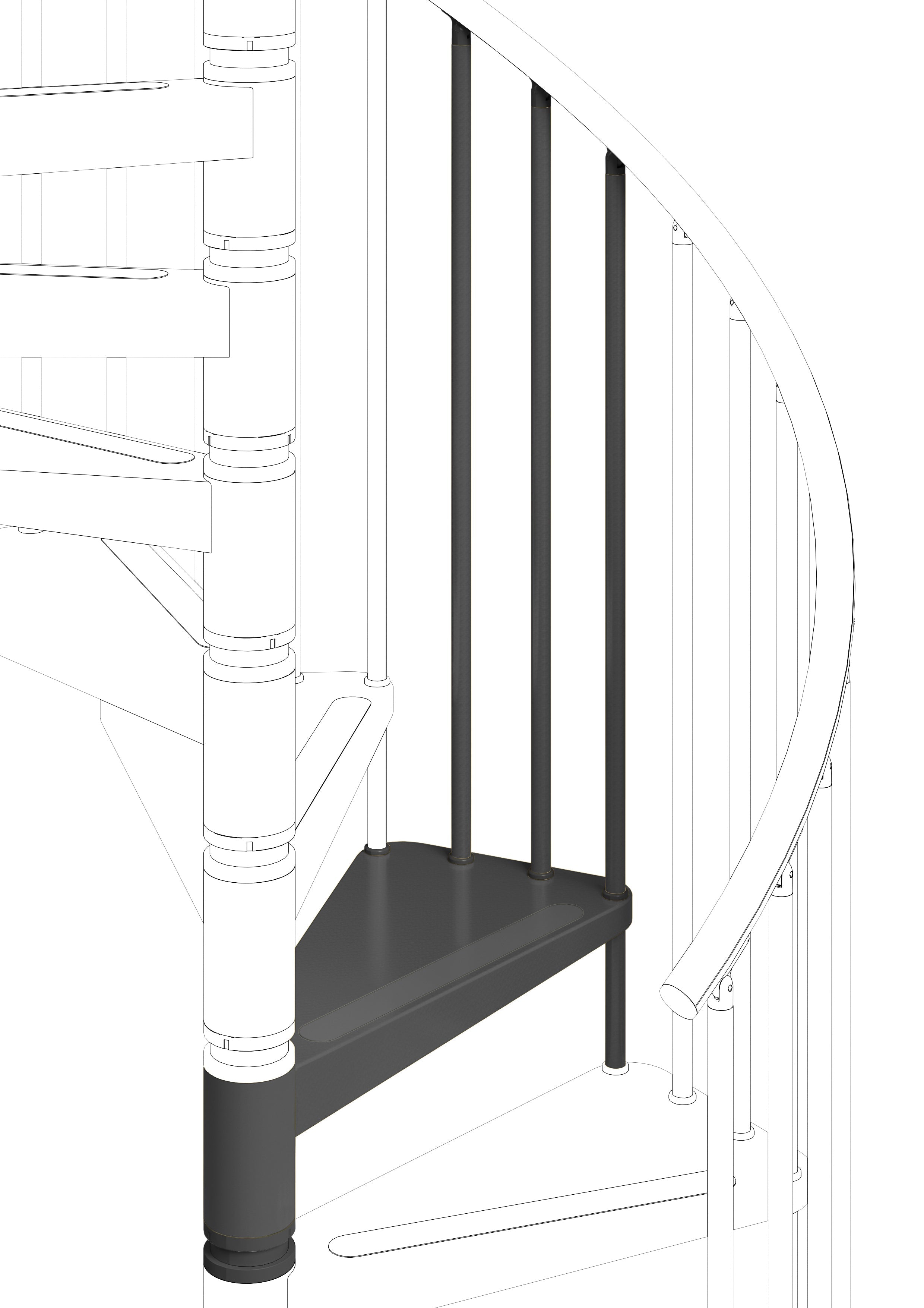 Meta additional step (with structure and railing)