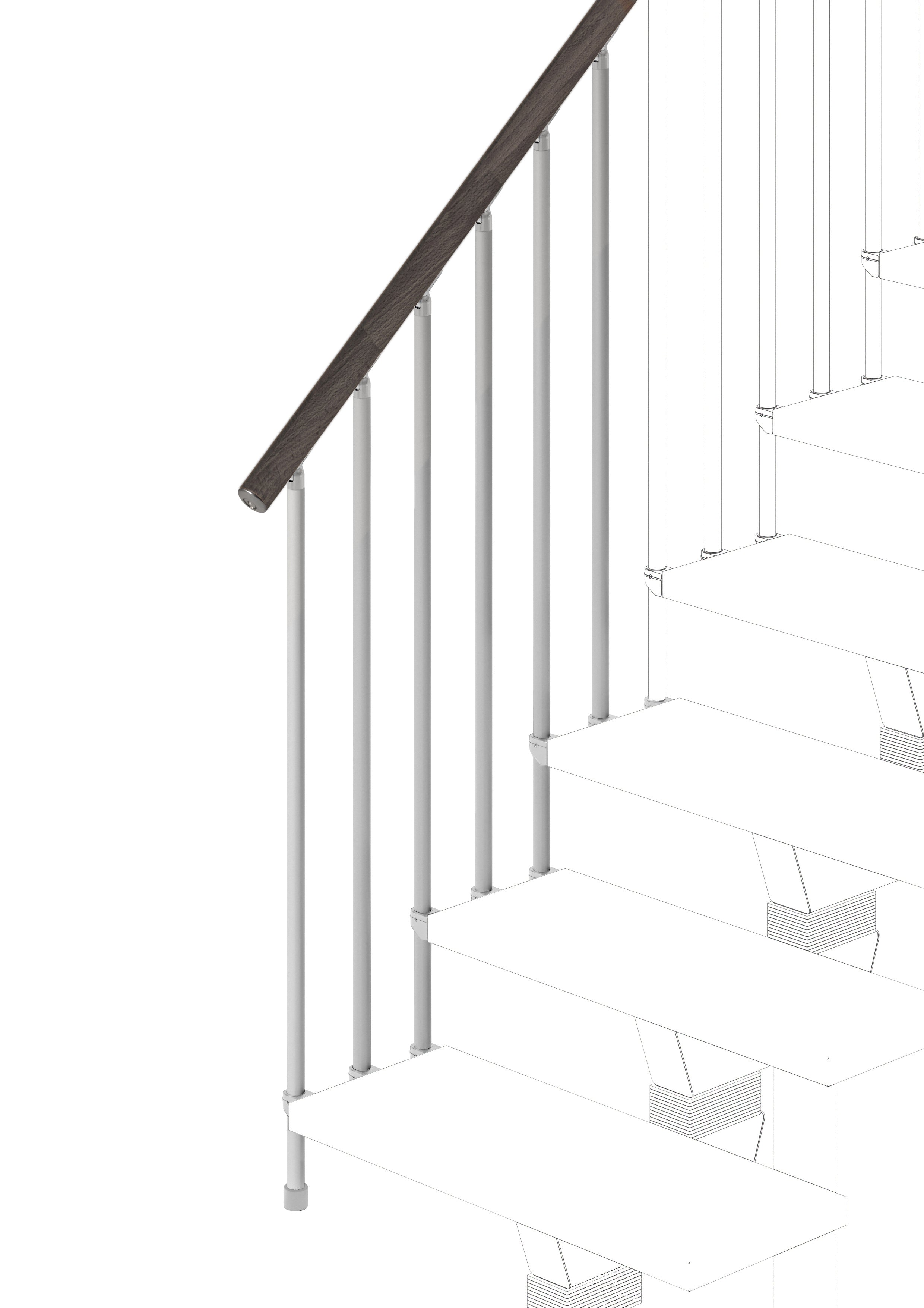 Railing for 3 Modularis steps (external side) - Wengé 23