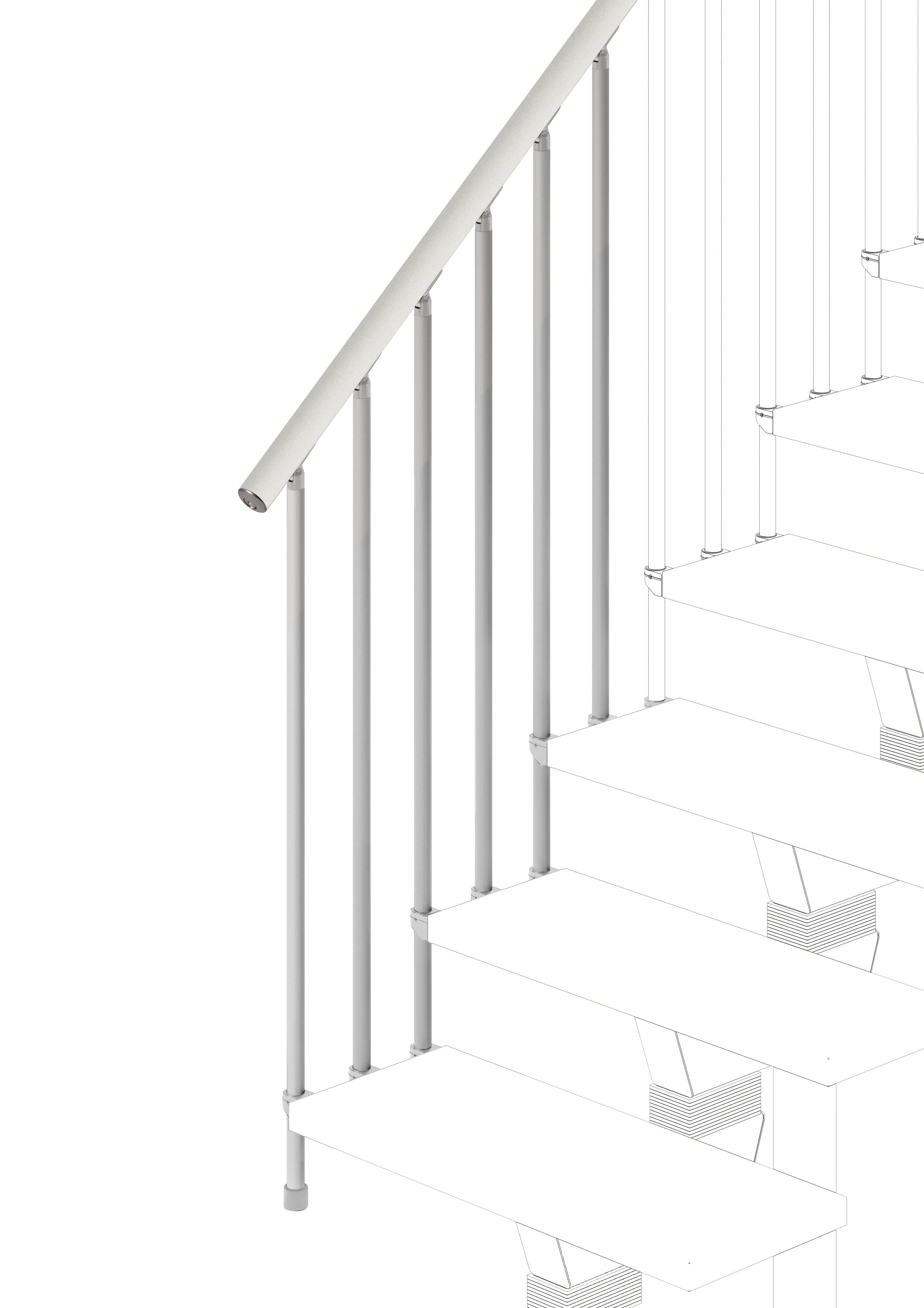 Knock railing for 3 steps (external side) - Lacquered White 94