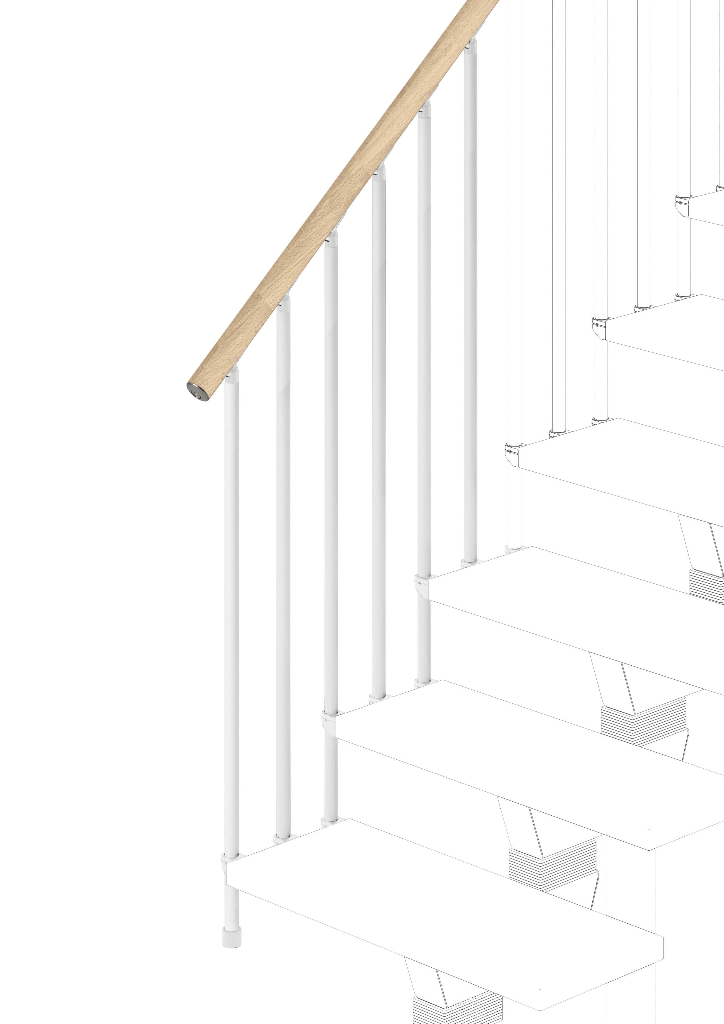 Railing for 3 steps Modularis (external side) - Sabbia 27
