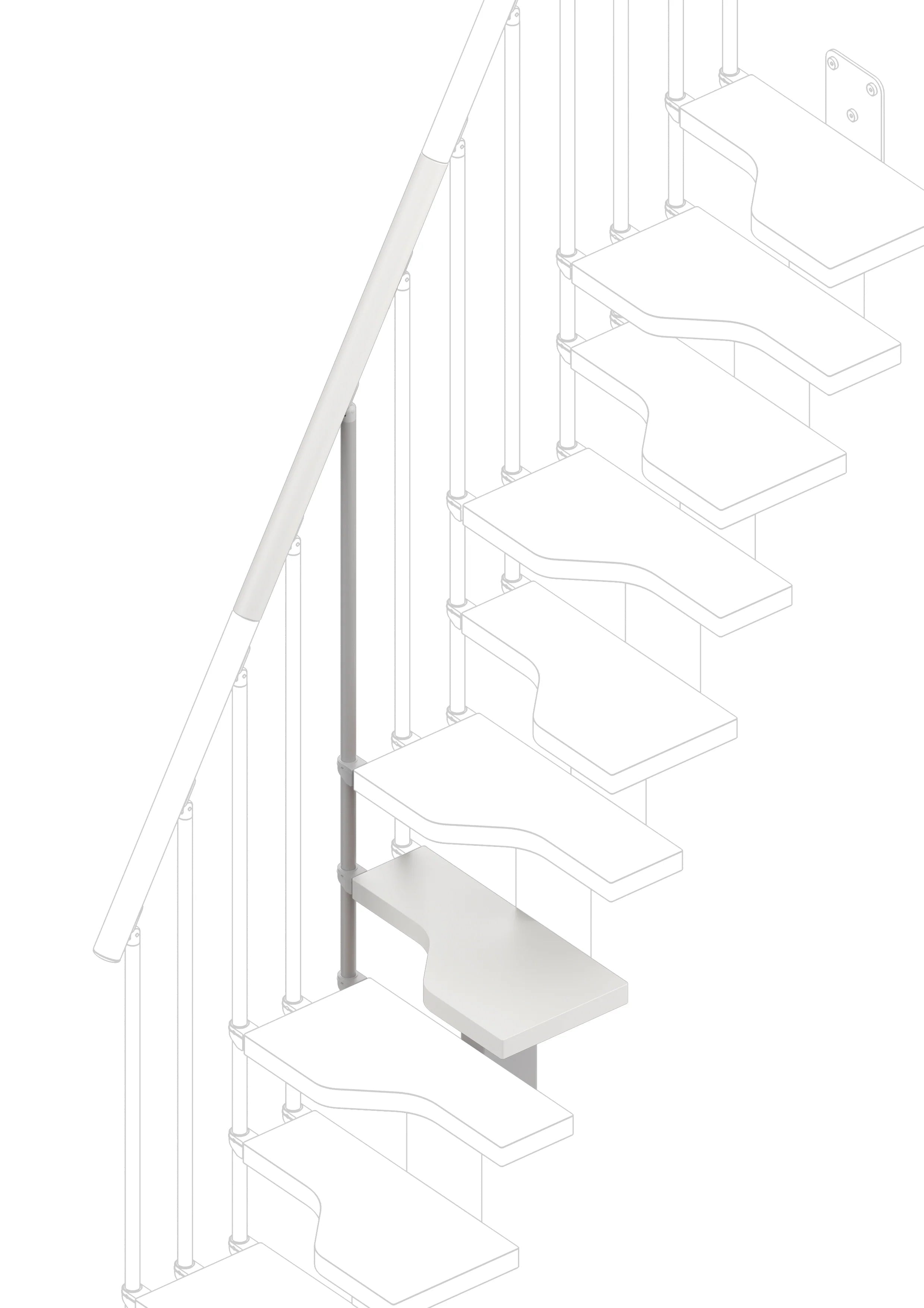 Additional Petita step (with structure and railing) - Lacquered White 94