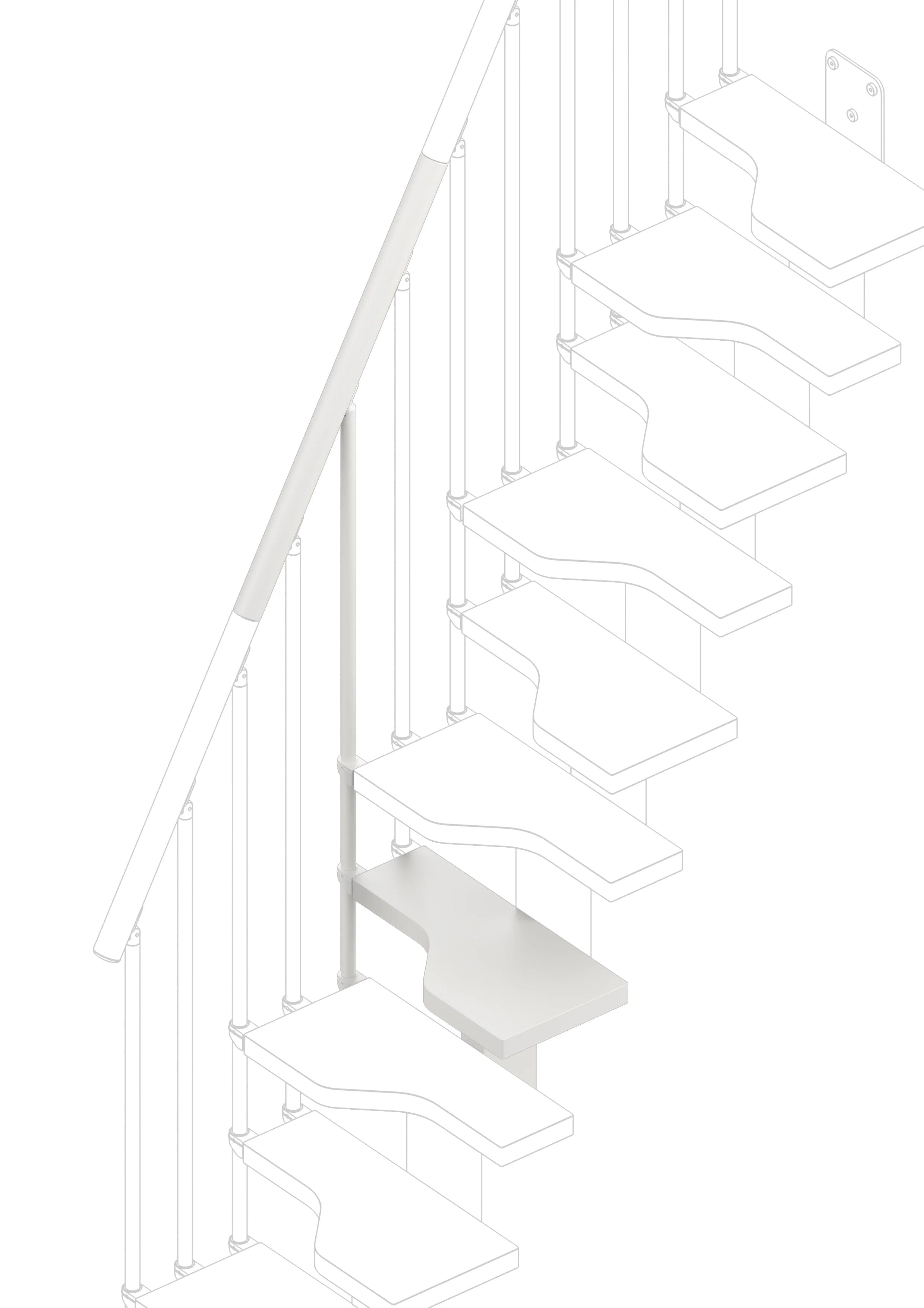 Additional Petita step (with structure and railing) - Lacquered White 94