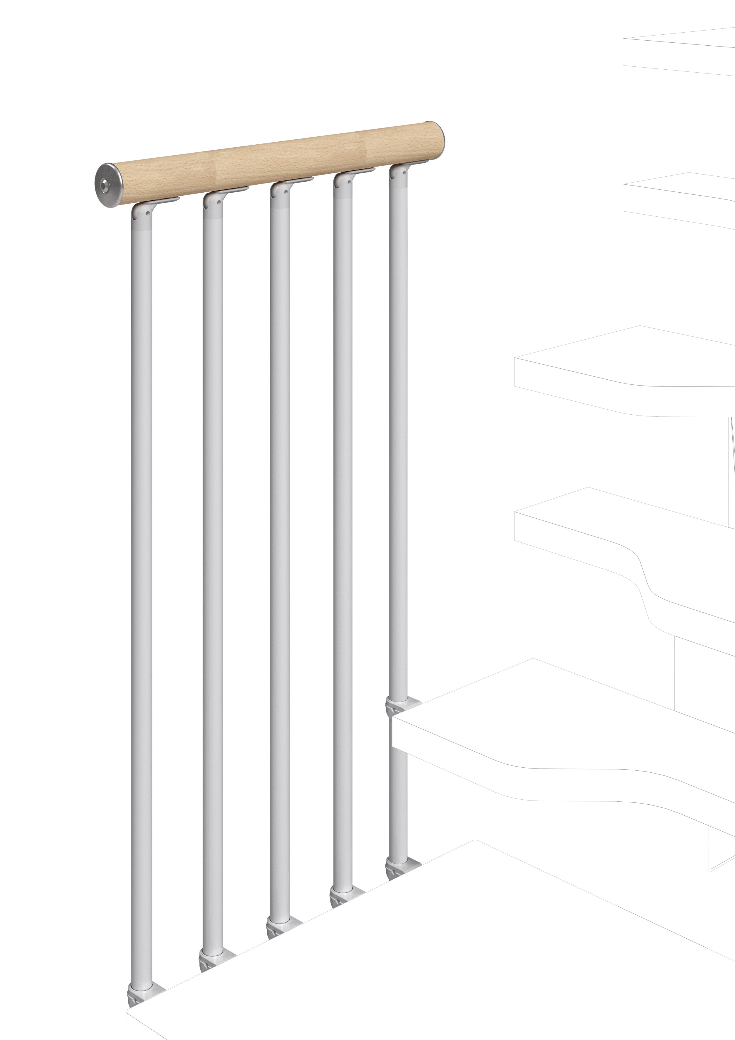 Mini Play Railing Mini External Railing for Landing (external side) - Sand 27 – Rintal