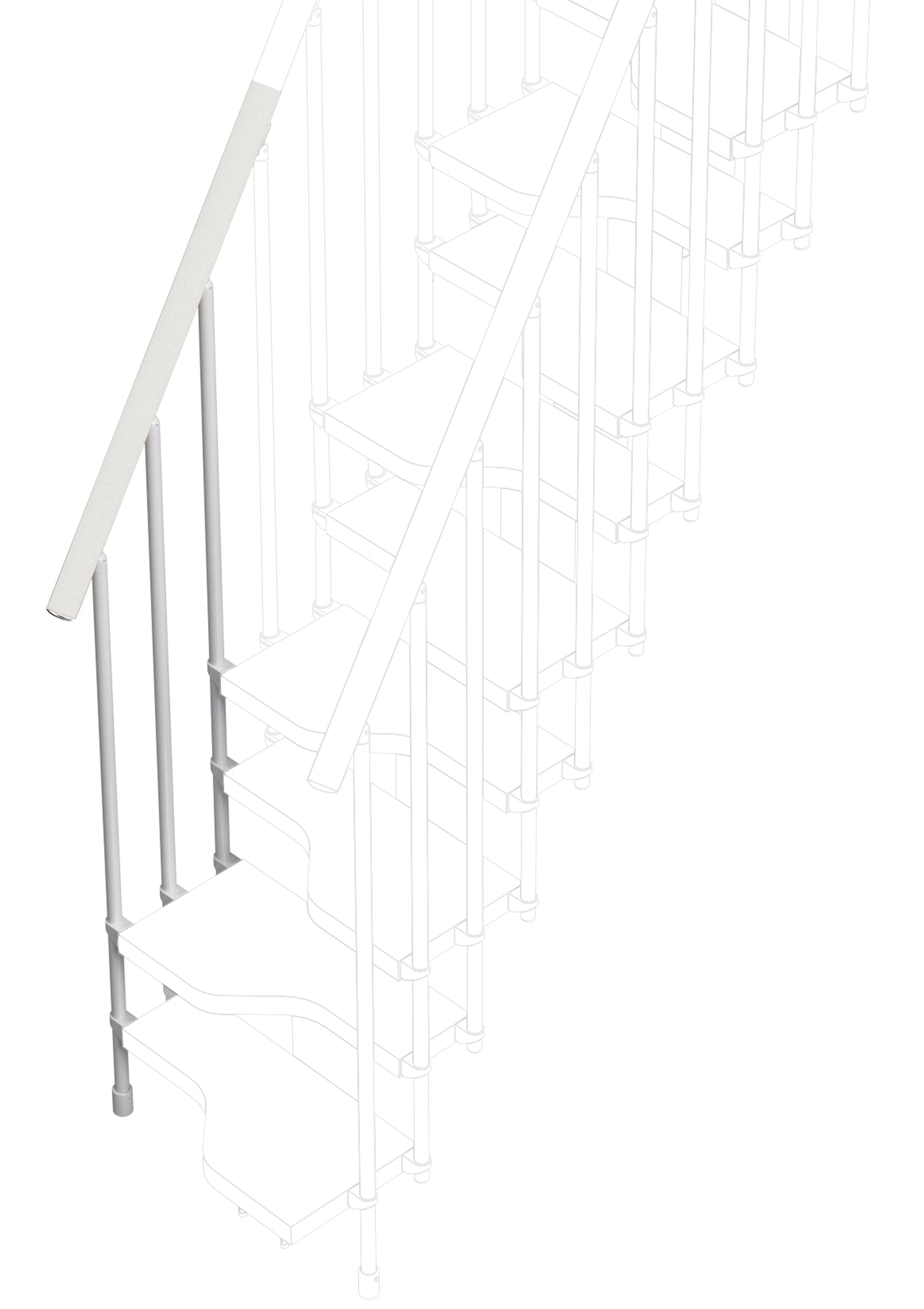 Petita railing for 3 steps (external side) - Lacquered White 94