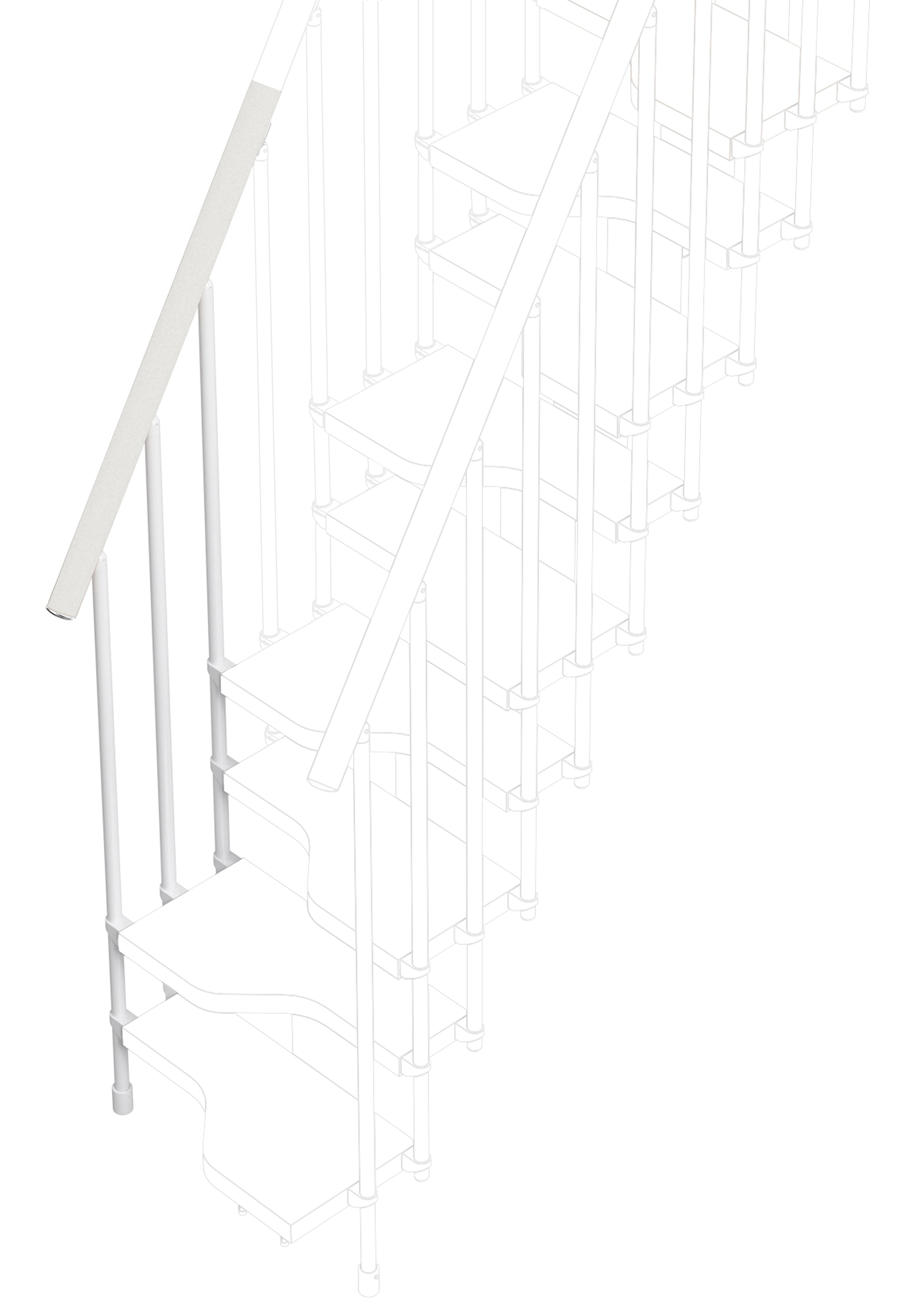 Petita railing for 3 steps (external side) - Lacquered White 94