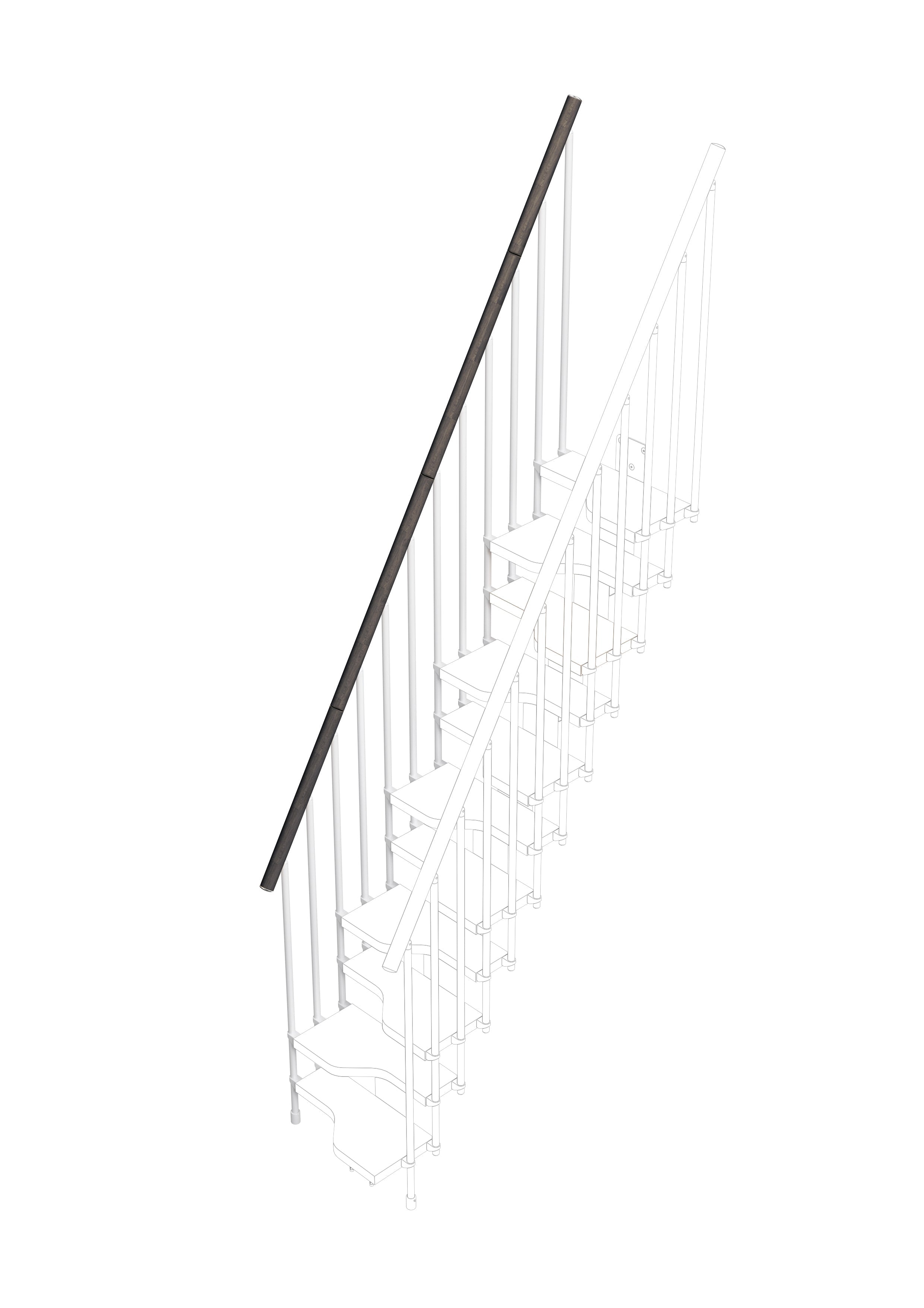 Petita railing for 11 steps (external side) - Wengé 23
