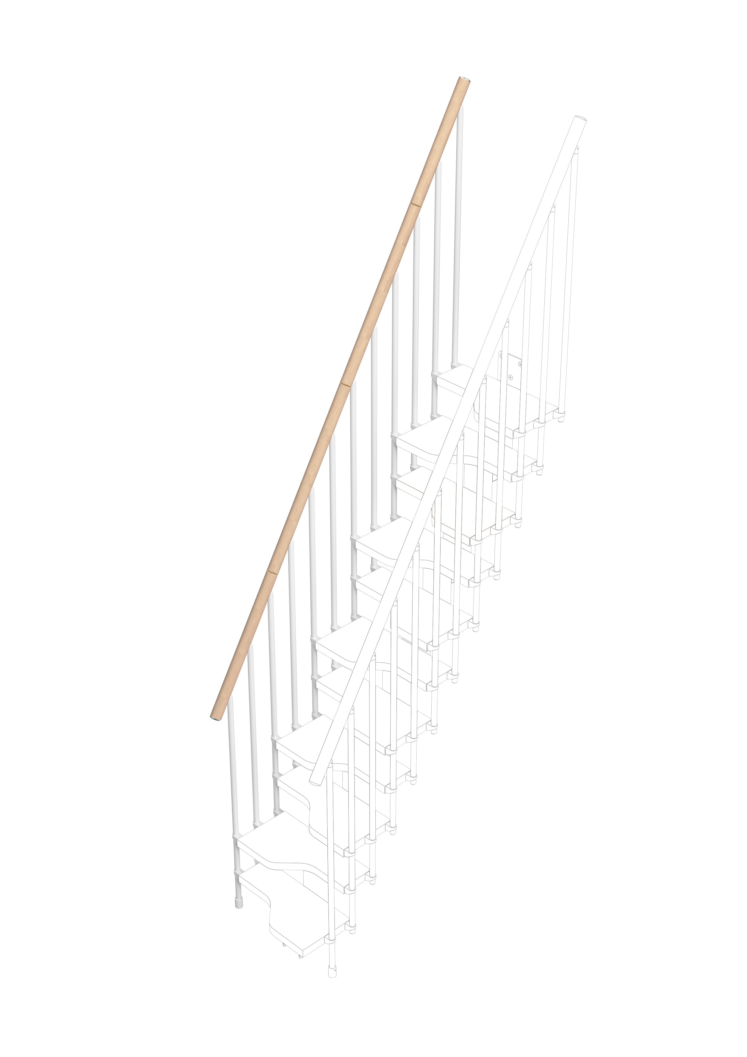 Petita railing for 11 steps (external side) - Sand 27