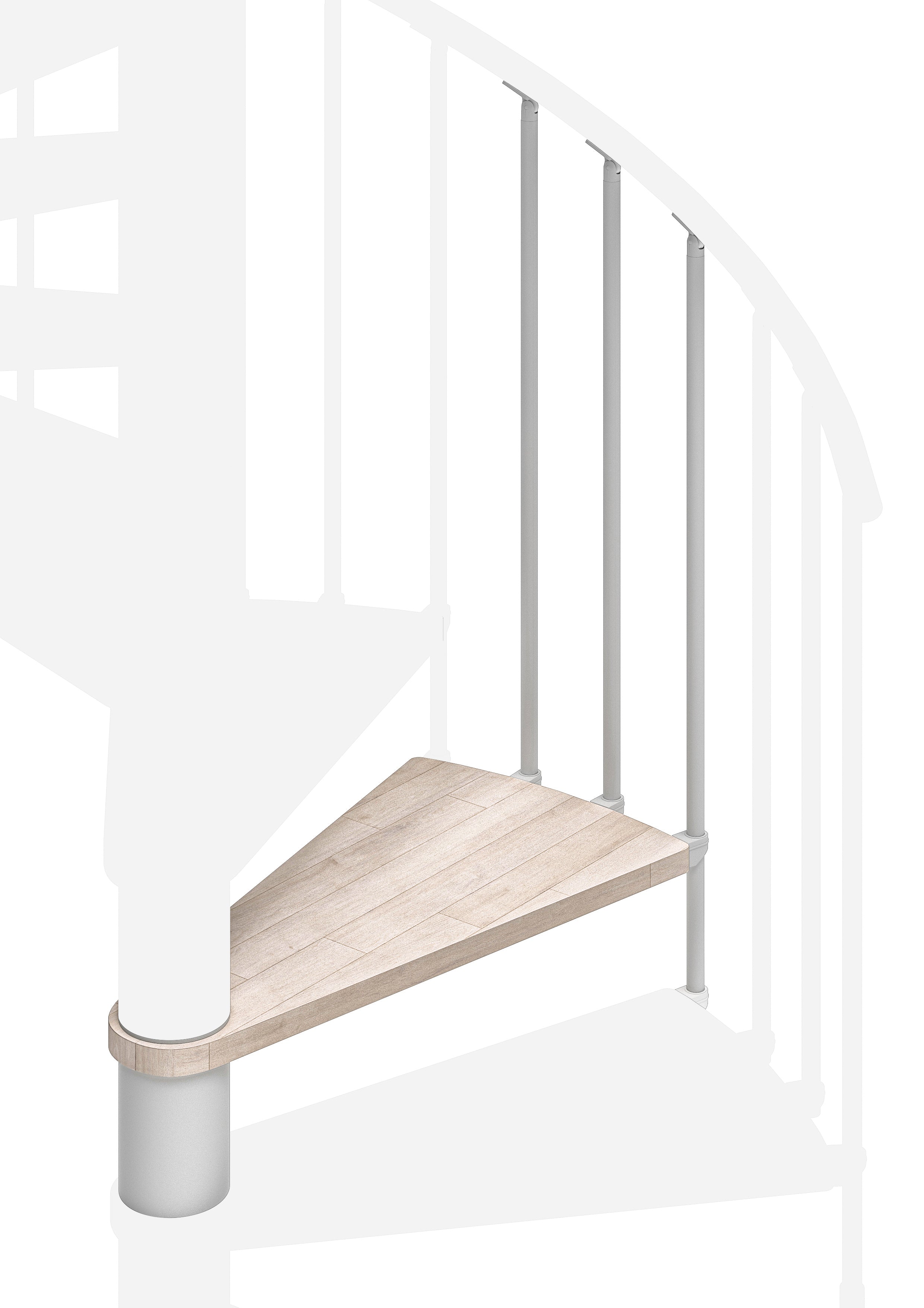 Circula additional step (with structure and railing) - Whitened 84