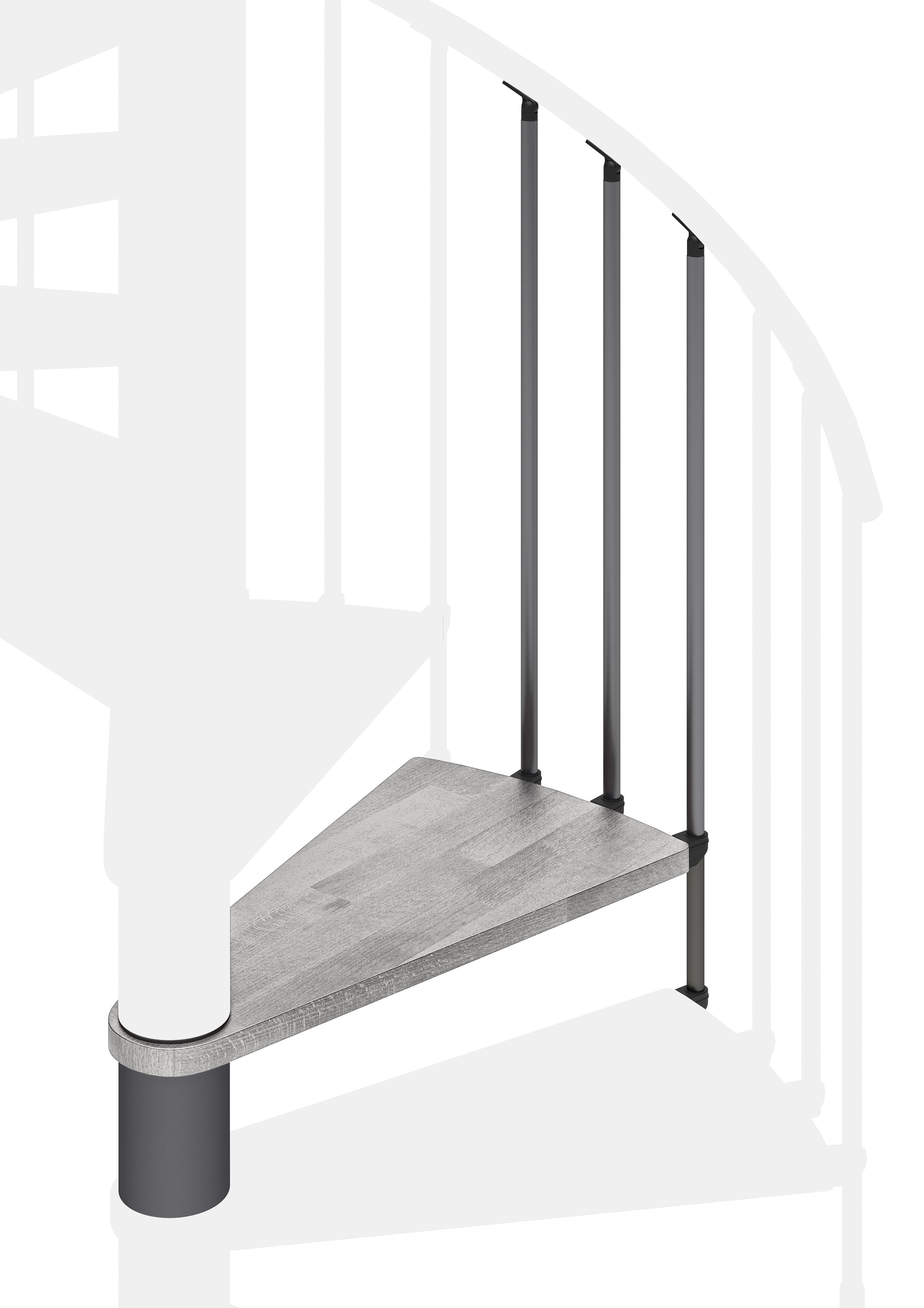 Circula additional step (with structure and railing) - Cement 89