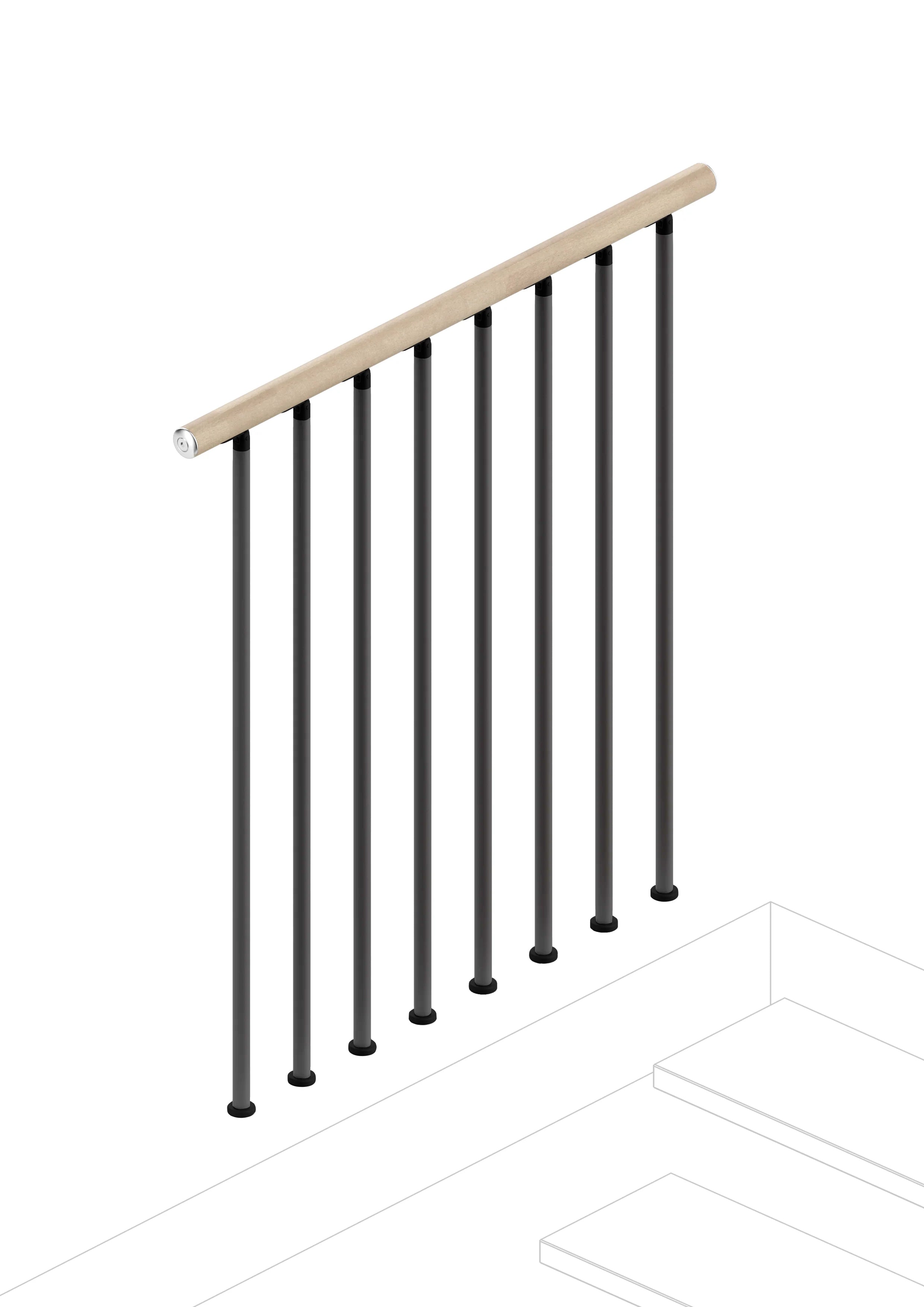 Balustrade for the upper floor (100 cm) - Sand 27