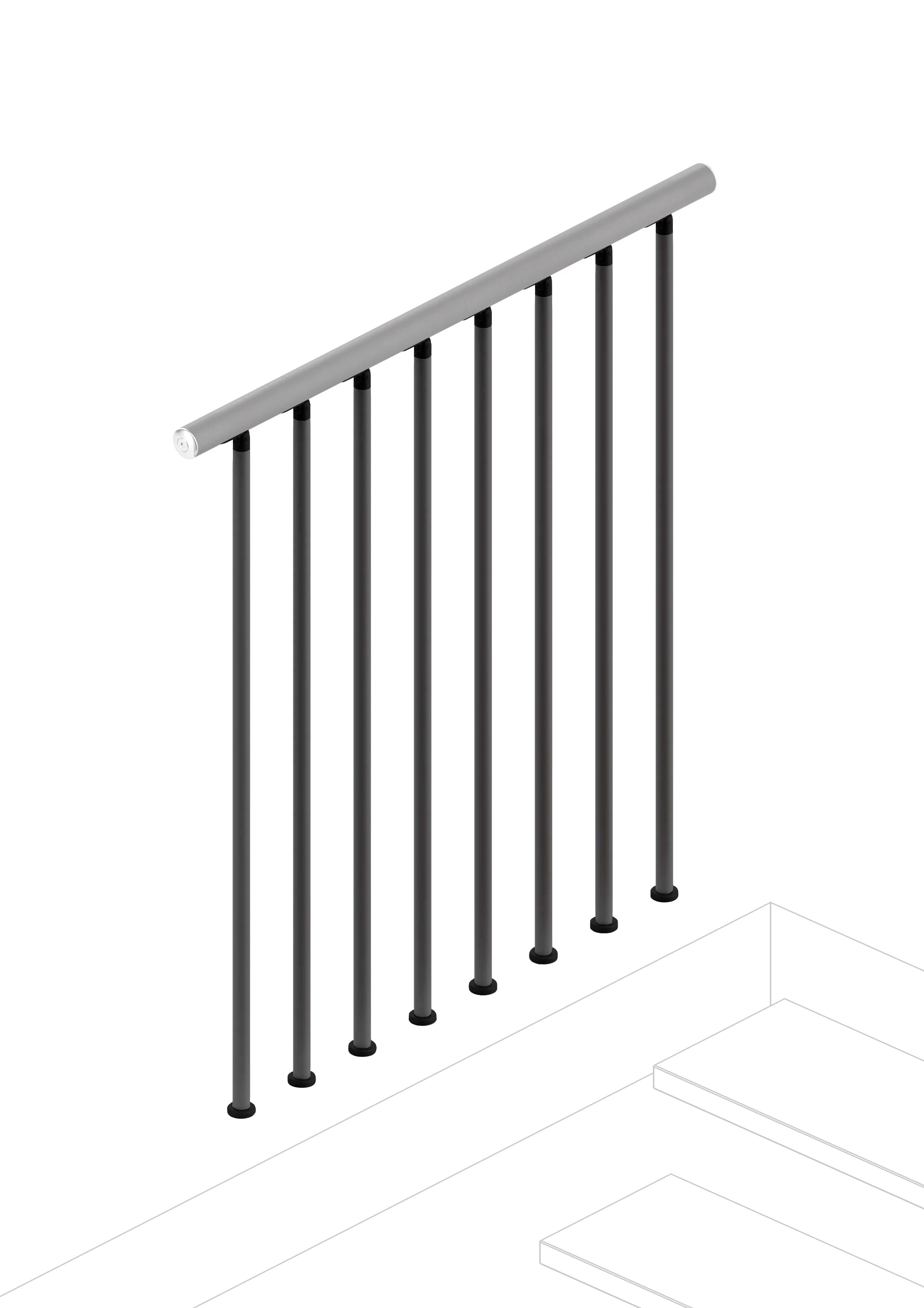 Balustrade pour l'étage supérieur (100 cm) - Ciment 89