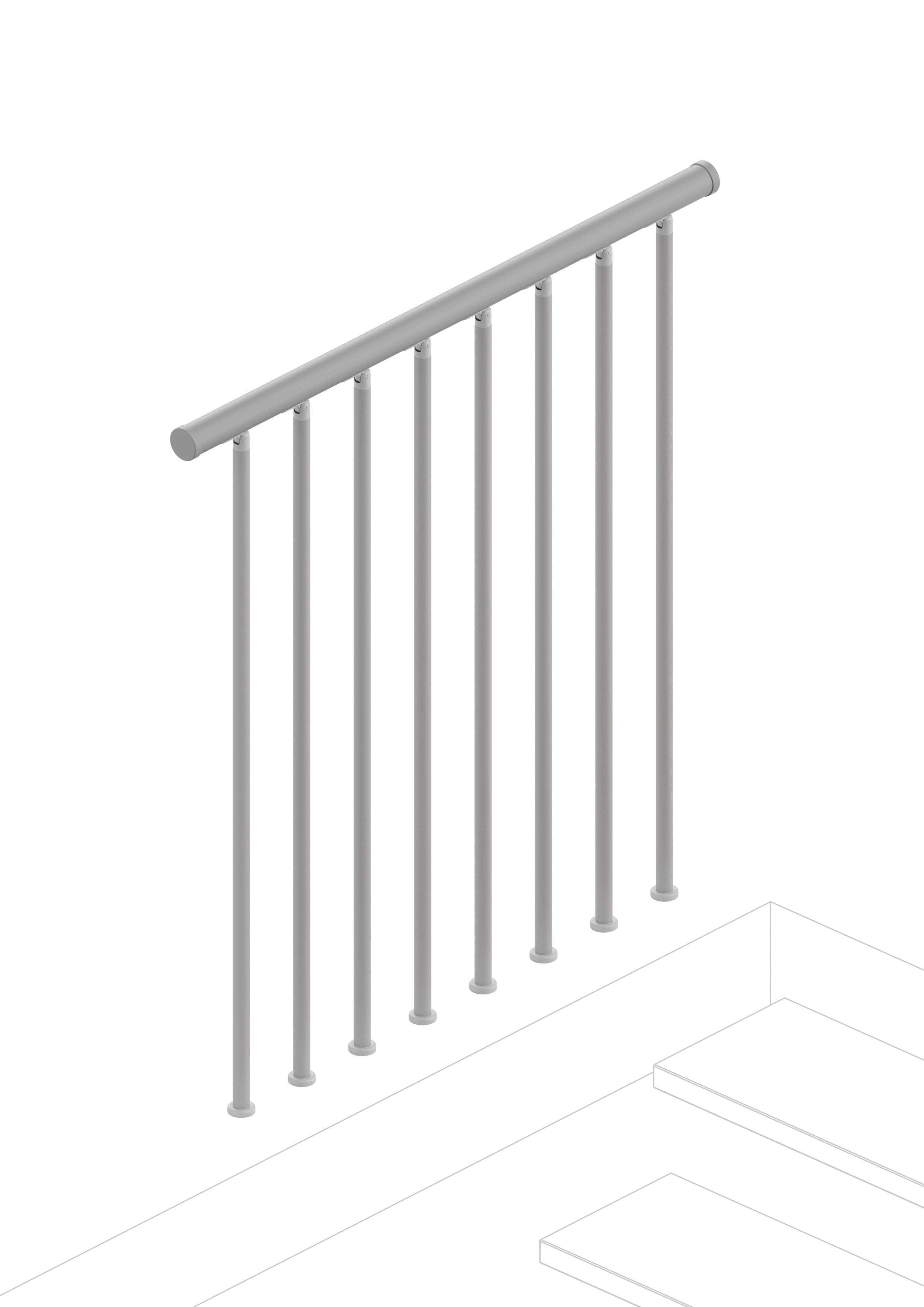 Balustrada para el piso superior (100 cm) | Pasamanos de plástico