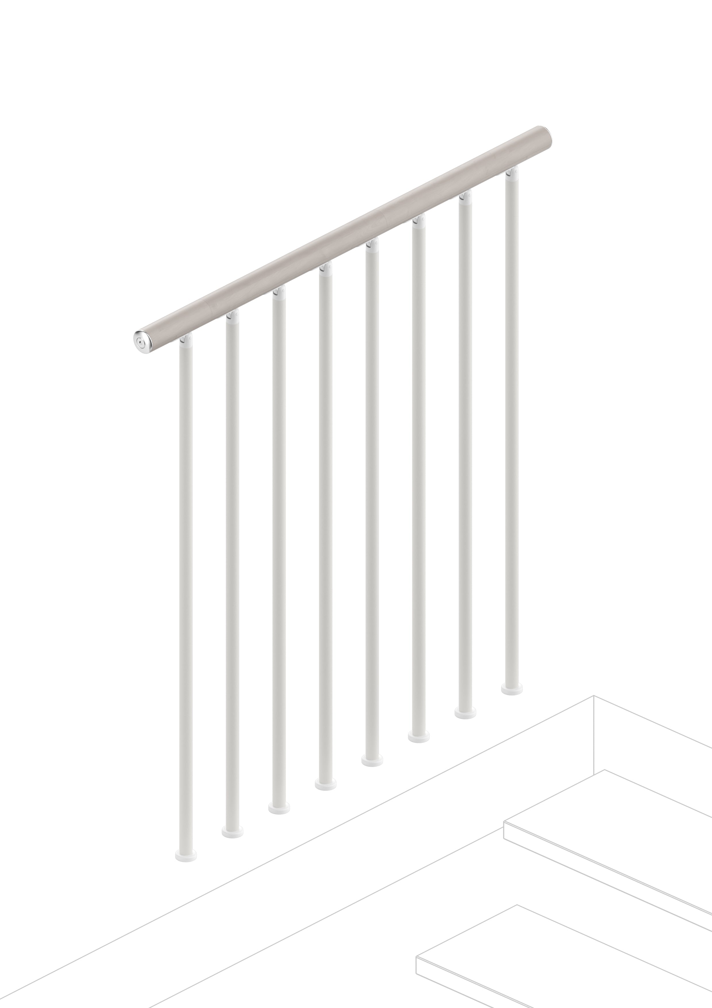 Balustrade pour l'étage supérieur (100 cm) - Tortora 87