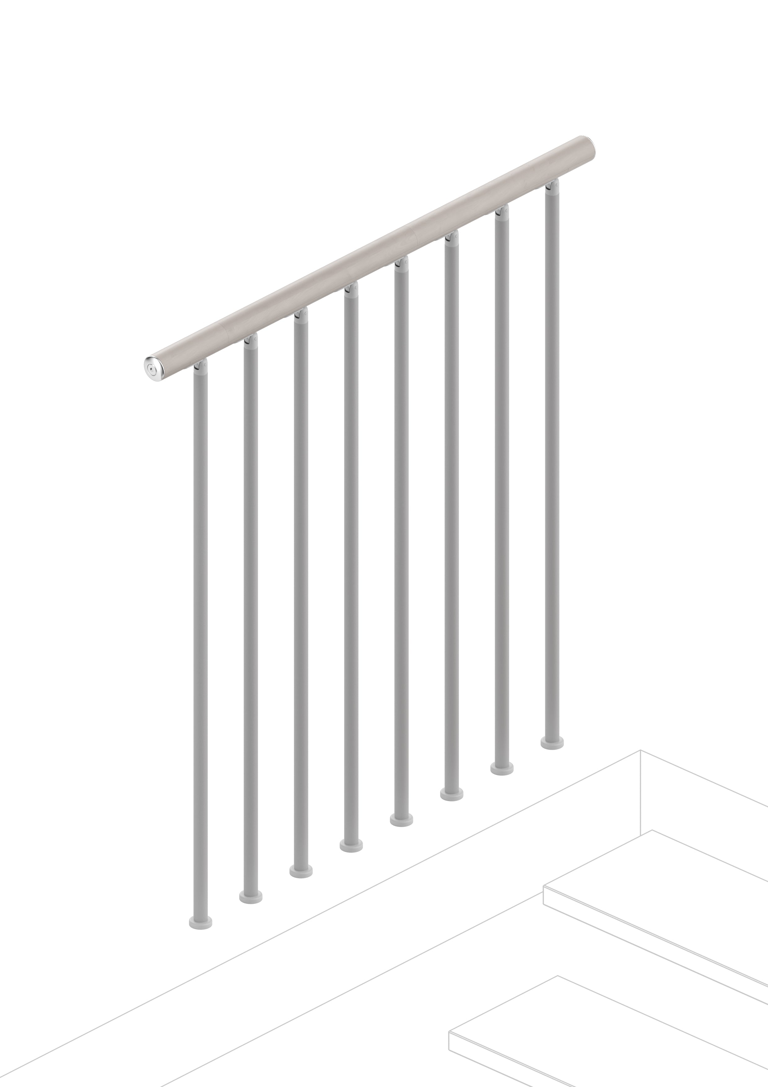 Balustrada para el piso superior (100 cm) - Tortora 87
