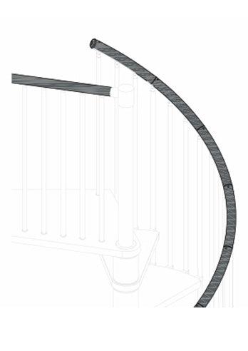 Wooden handrail for 13 steps (not available for diam. 105 cm) - Cement 89