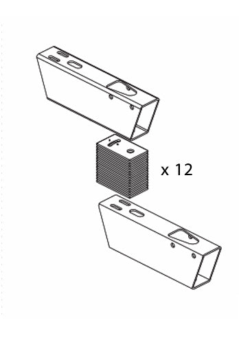 Extra spacers for Modularis (to reach a maximum height of 24.5 cm)